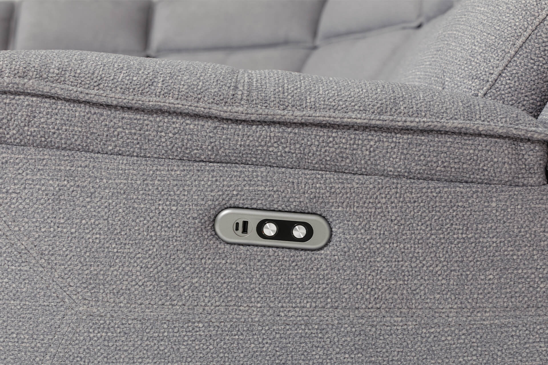 Blaine Corner Group Electric Recliner – Greige Fabric with USB Ports - Image 15