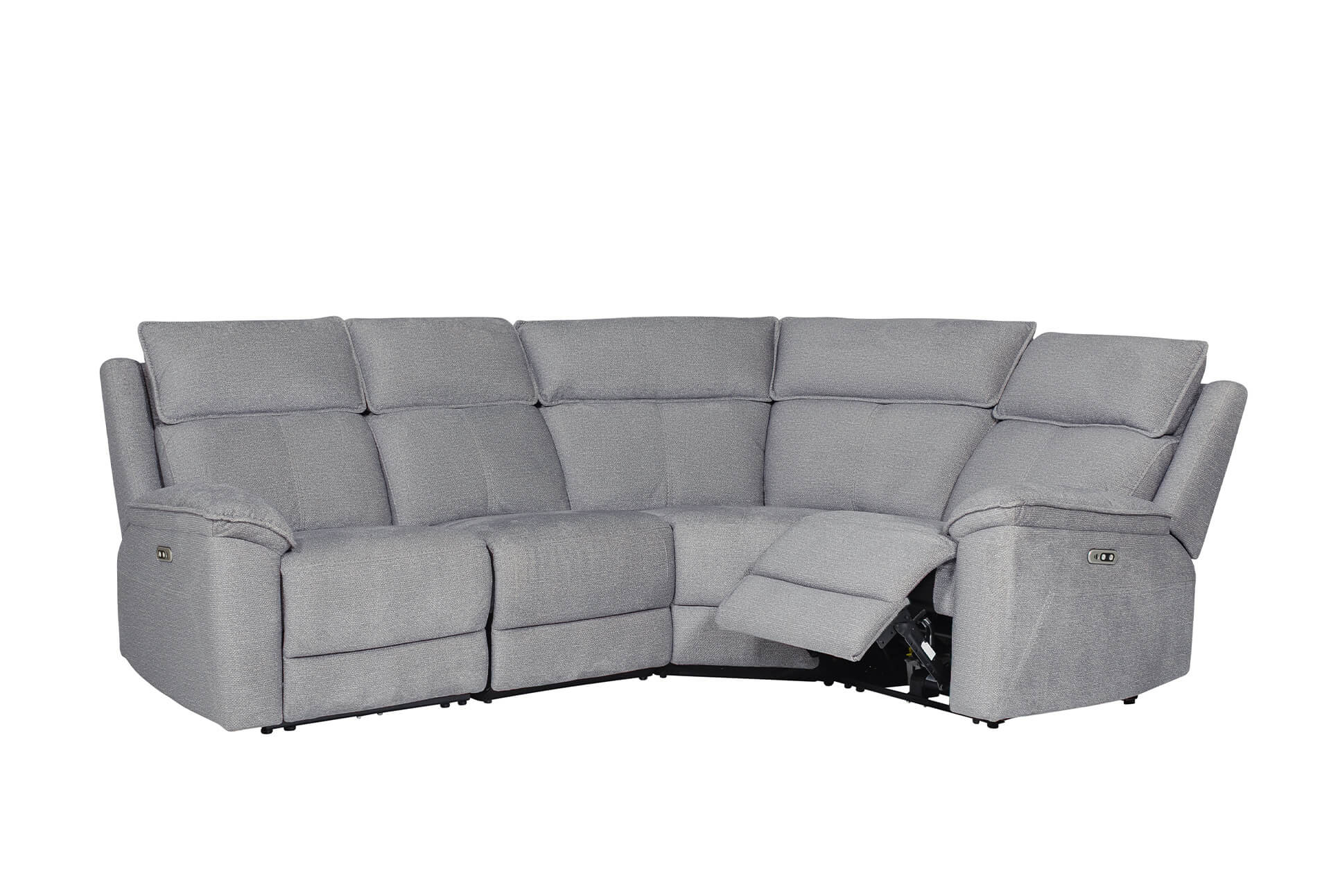 Blaine Corner Group Electric Recliner – Greige Fabric with USB Ports - Image 6