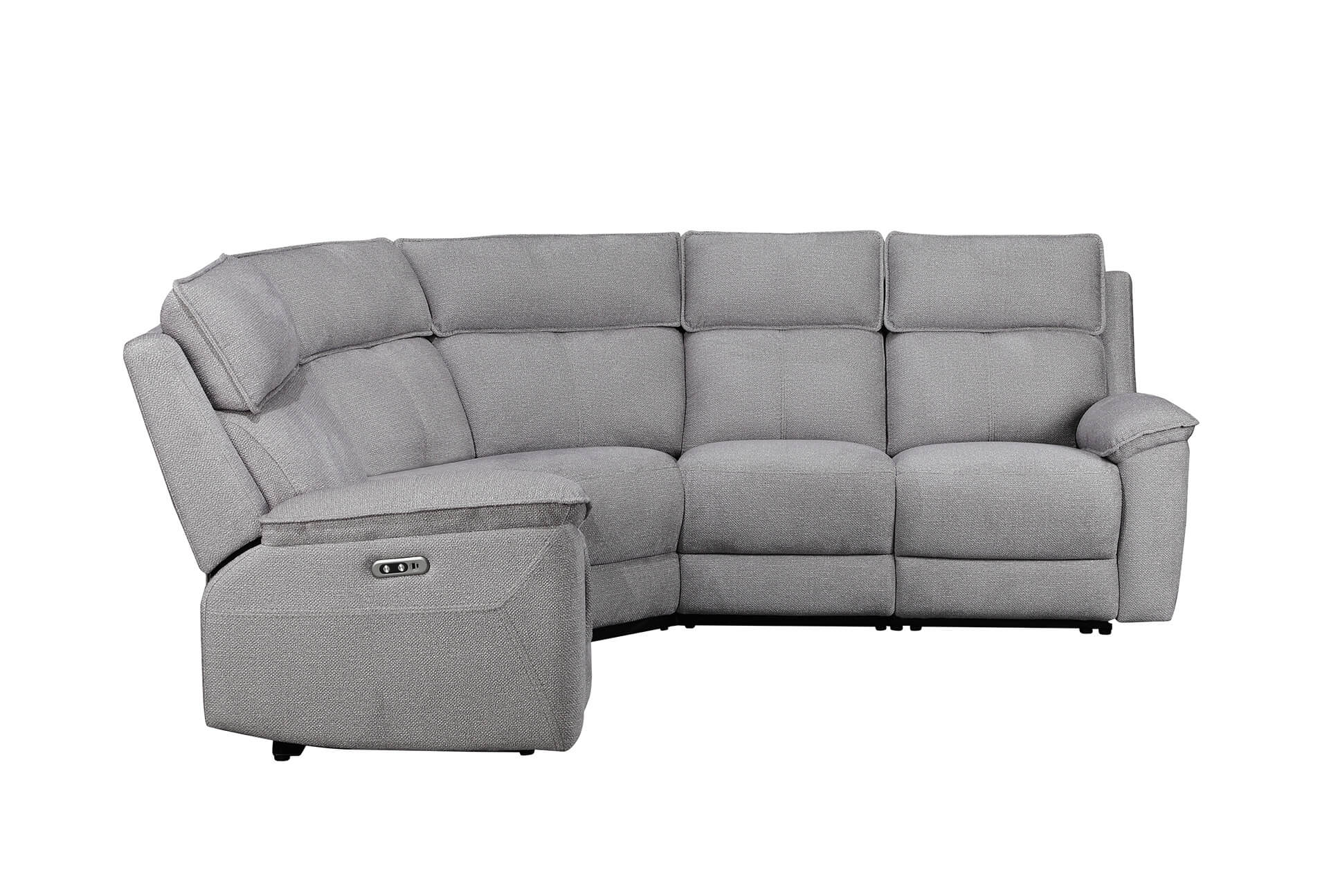 Blaine Corner Group Electric Recliner – Greige Fabric with USB Ports - Image 8