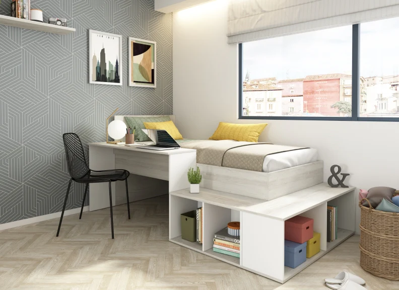 Trasman Blake Oak Bed W/Desk ***EXPRESS DELIVERY - LIMITED STOCK*** - Image 2