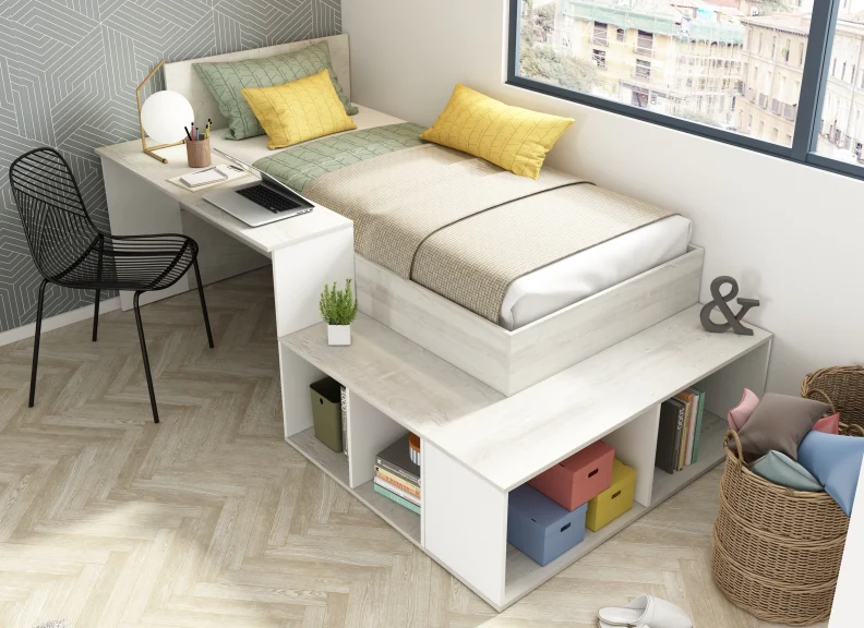 Trasman Blake Oak Bed W/Desk ***EXPRESS DELIVERY - LIMITED STOCK*** - Image 3