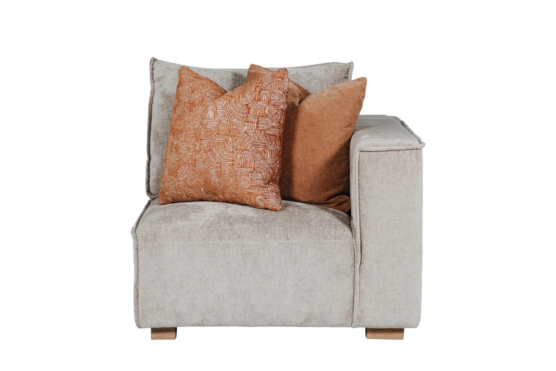 Bodhi Modular Arm RHF – Customizable Sofa in Mink or Olive