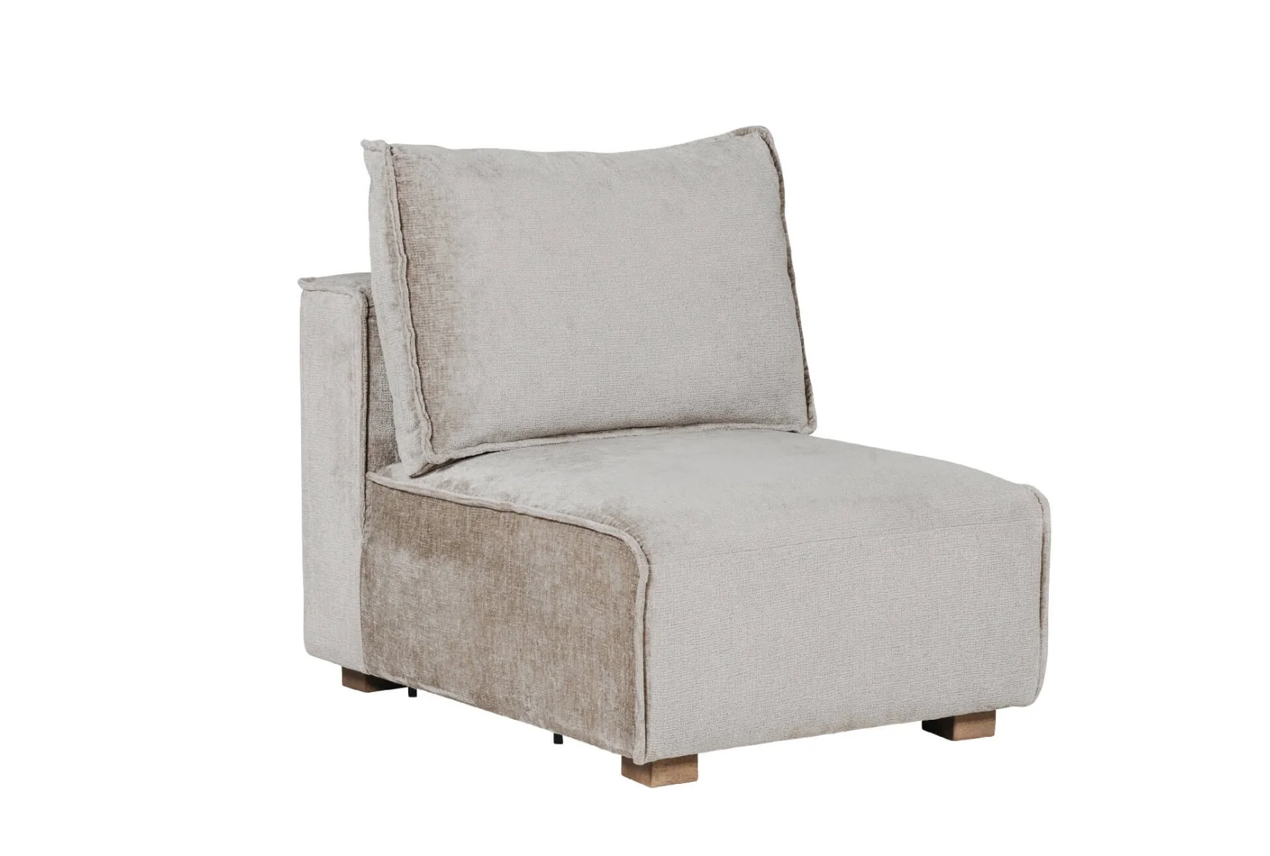 Bodhi Modular Armless Sofa – Customizable Design in Mink or Olive 700mm