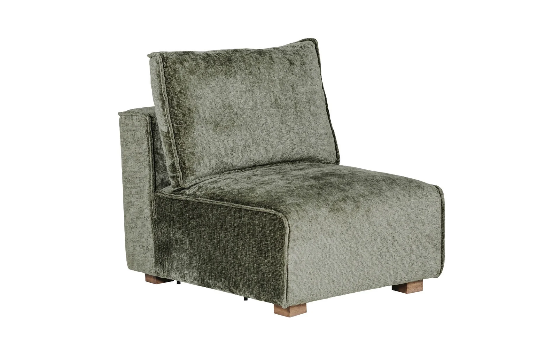 Bodhi Modular Armless Sofa – Customizable Design in Mink or Olive 700mm - Image 2