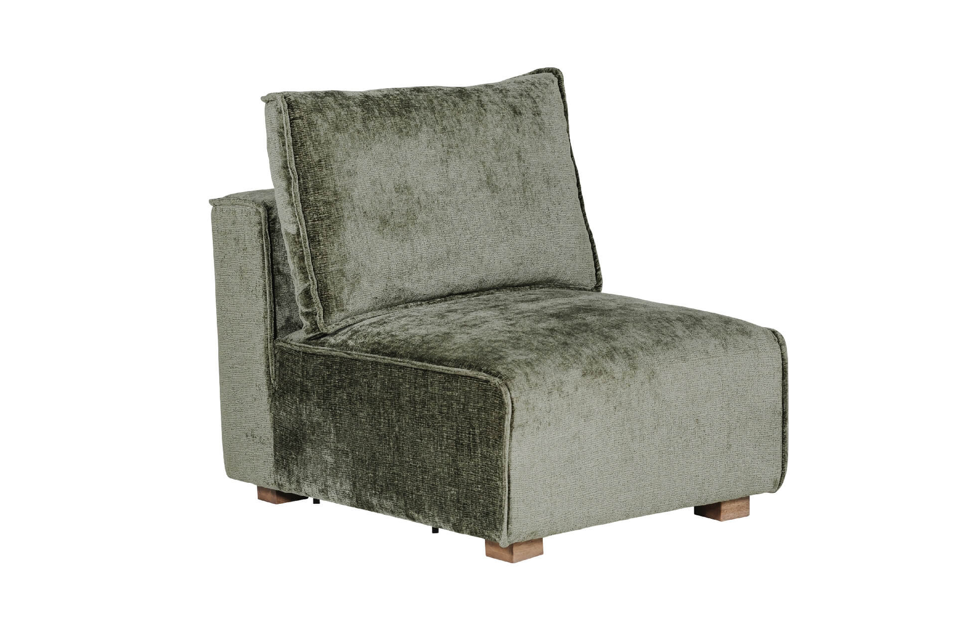 Bodhi Modular Armless Sofa – Customizable Design in Mink or Olive 700mm - Image 5