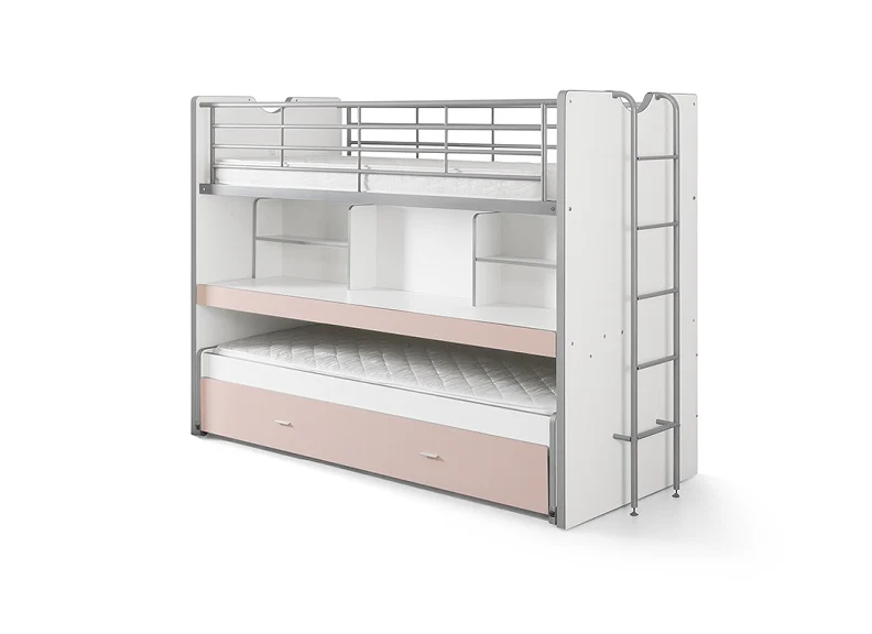 Bonny '80' Triple High Sleeper with Desk – White Melamine MDF - Image 16