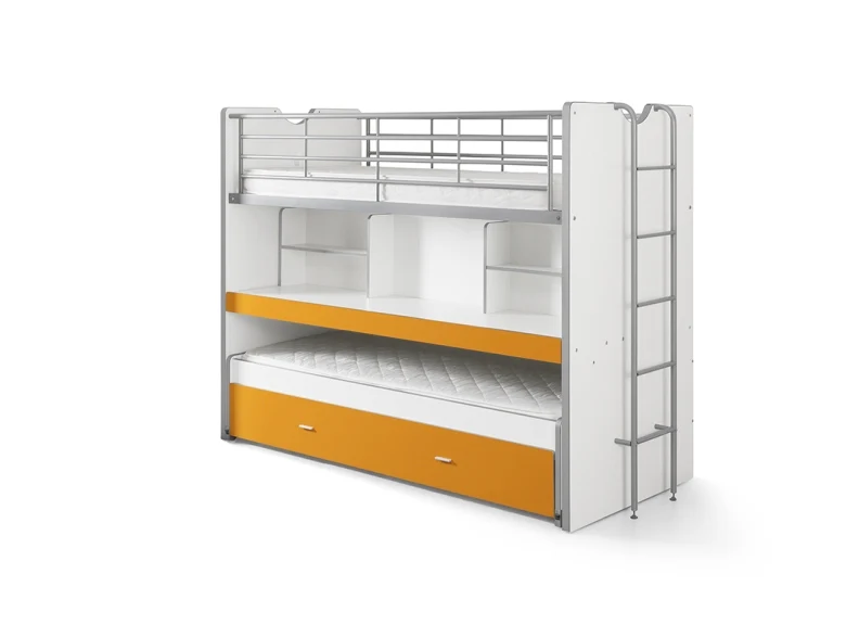 Bonny '80' Triple High Sleeper with Desk – White Melamine MDF - Image 17