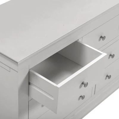 Bordeaux 3+2 Drawer Chest – Pebble Grey with Dovetail Jointed Drawers (PRE-ORDER FOR JULY) - Image 5