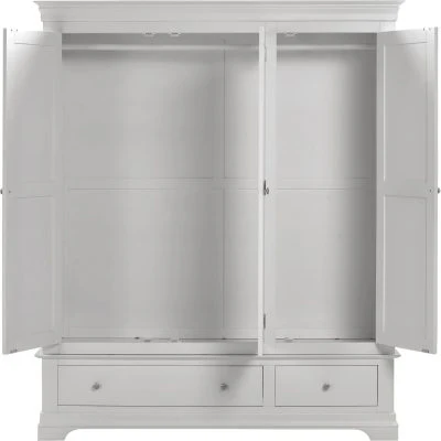BORDEAUX 3 DOOR WARDROBE - PEBBLE GREY - Image 3