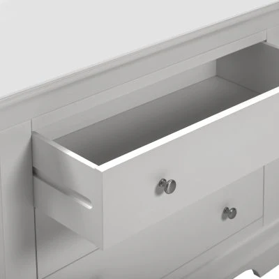 BORDEAUX 3 DRAWER CHEST - PEBBLE GREY - Image 4