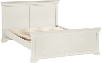 Bordeaux 5' High End Bed – Ivory Finish with High Footboard - Image 2