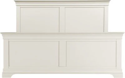 Bordeaux 5' High End Bed – Ivory Finish with High Footboard - Image 3