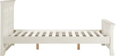 Bordeaux 5' High End Bed – Ivory Finish with High Footboard - Image 4