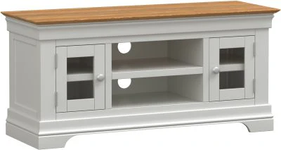 BORDEAUX SMALL TV STAND - PEBBLE GREY/OAK - Image 2