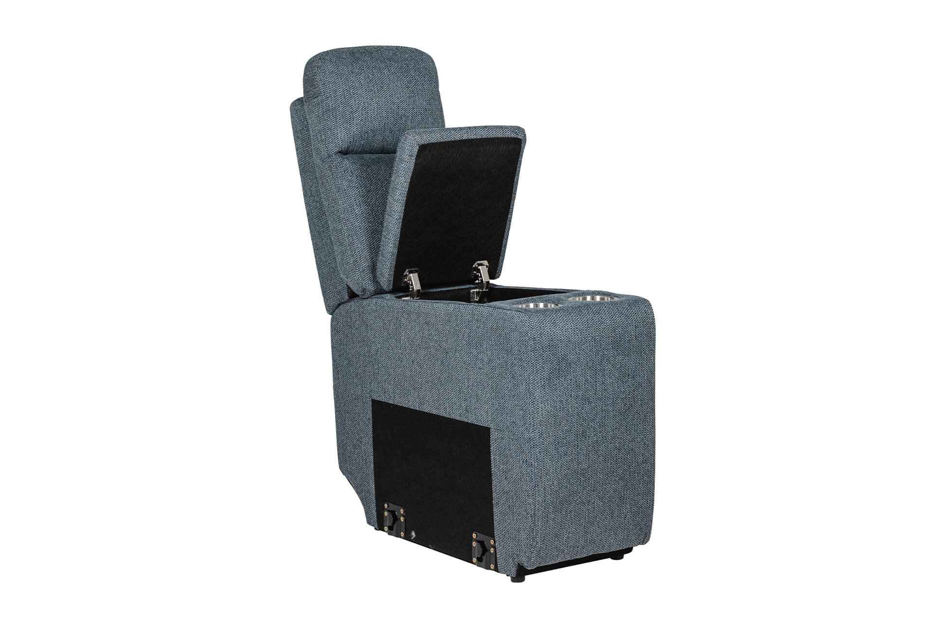 Bowie Console Sectional – Grey with Hidden Storage and Cupholders 330mm - Image 5