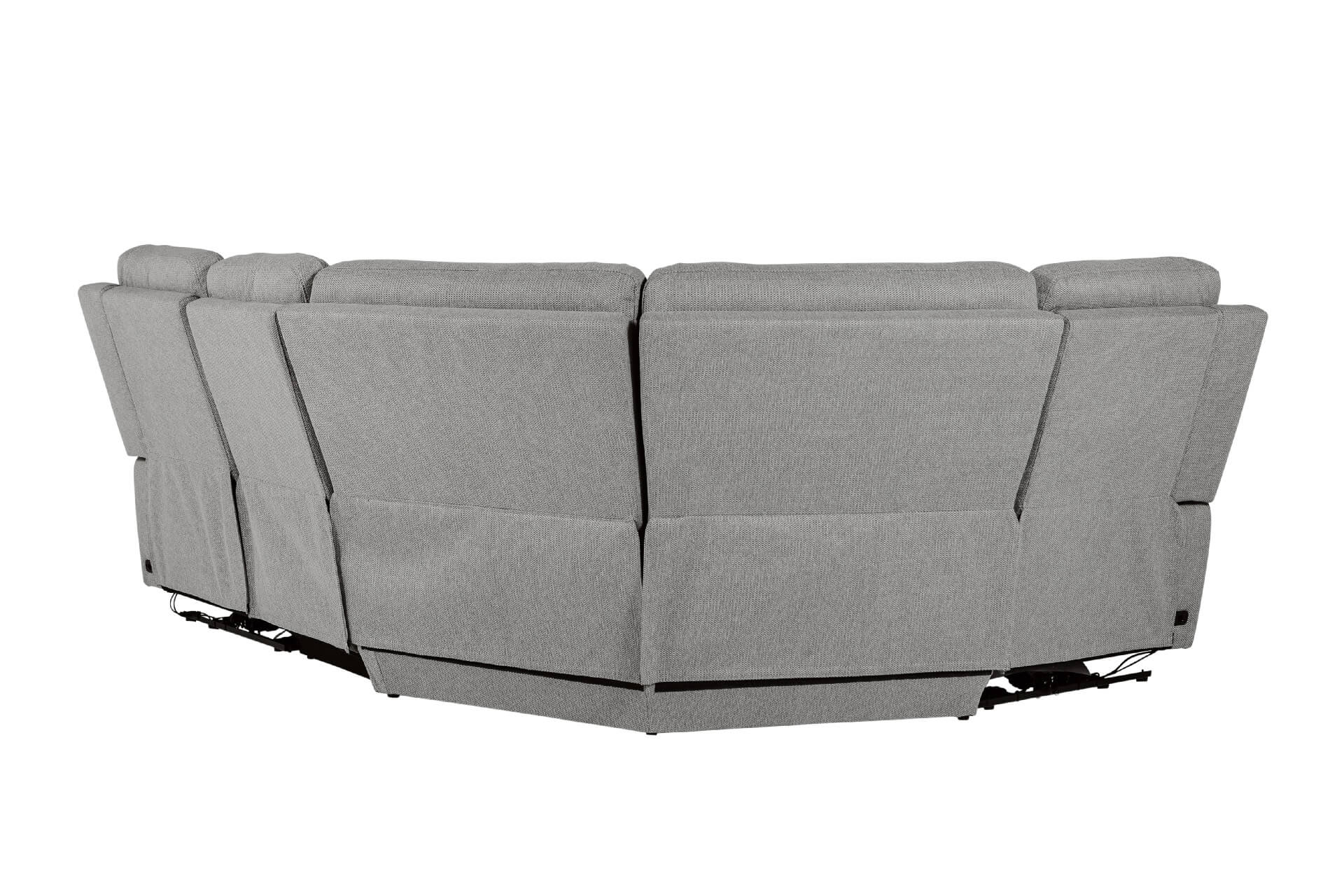 Bowie Corner Group Electric Recliner – Grey with USB Ports (4pcs) - Image 12
