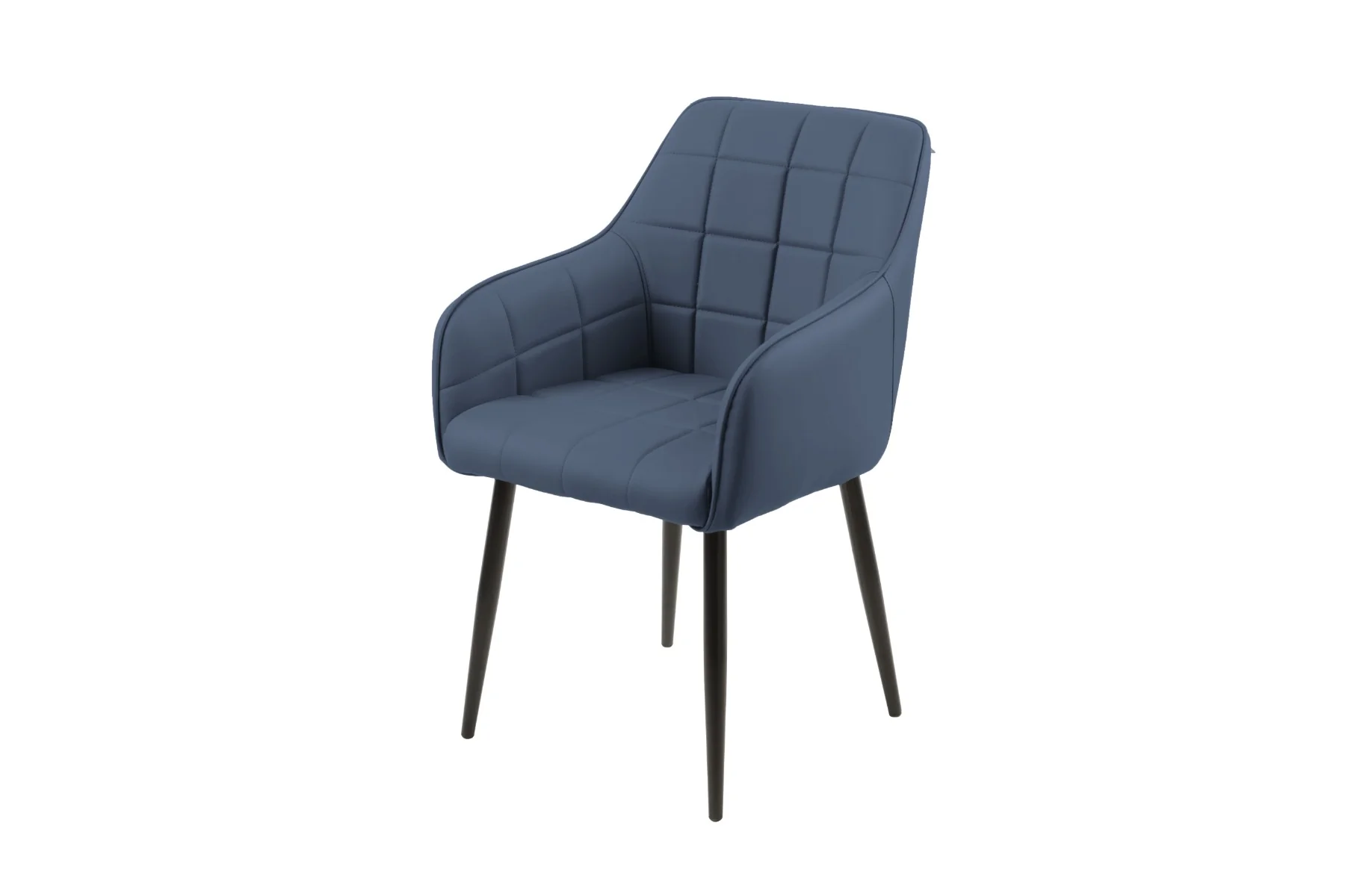 Branca Dining Chair – Blue PU Upholstery 580mm