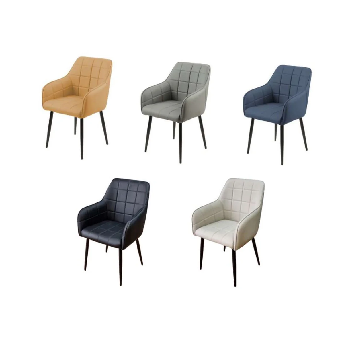 Branca Dining Chair – Taupe PU Upholstery - Image 3