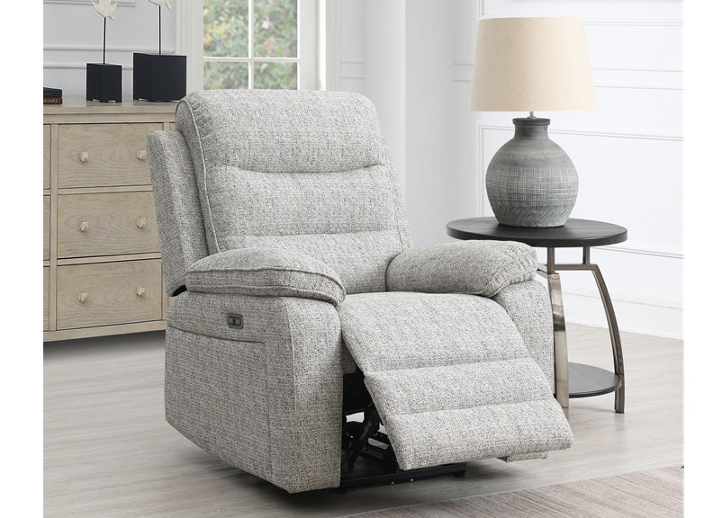 Bromley Grey Fabric Powered Reclining Armchair