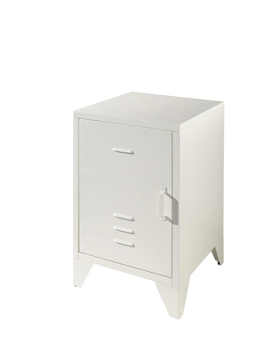 Bronxx Nightstand – Industrial Metal Design with Shelf - Image 3