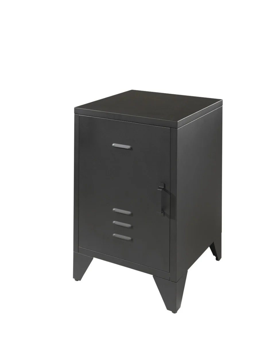 Bronxx Nightstand – Industrial Metal Design with Shelf - Image 4