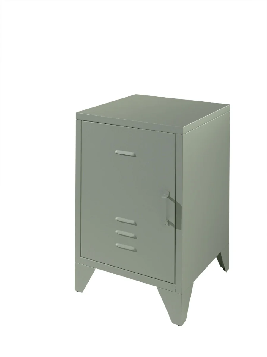 Bronxx Nightstand – Industrial Metal Design with Shelf - Image 5