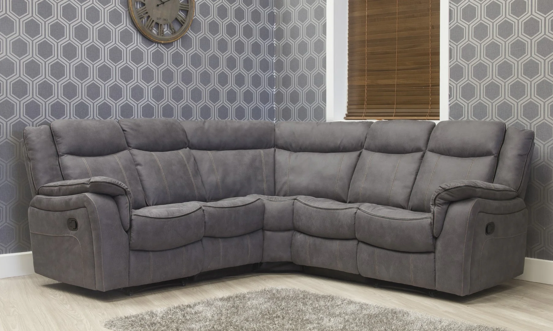 Brooklyn Corner Reclining Sofa – Fabric with Manual Recliners (PRE-ORDER ONLY HAZEL OPTION) - Image 3