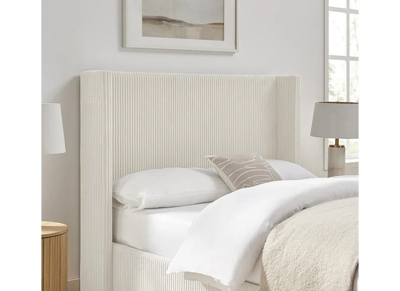 Bruno Cord Fabric Bed – 4ft6 Upholstered Design in Grey - Image 6