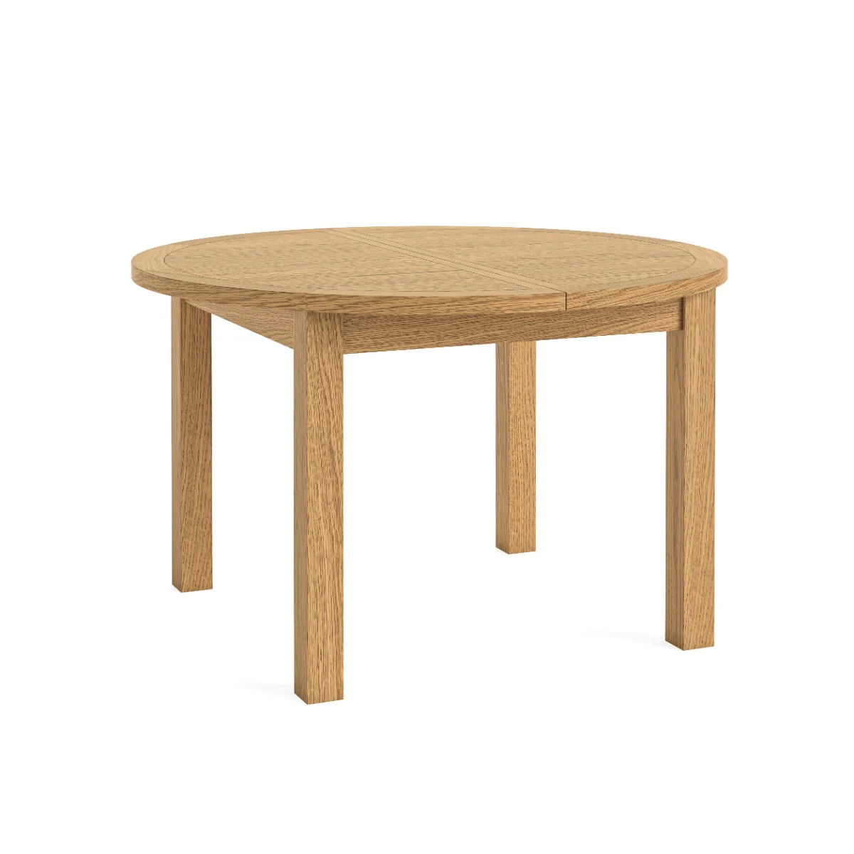Burford Round Extending Dining Table – Oak with Warm Waxed Finish (1200-1600)