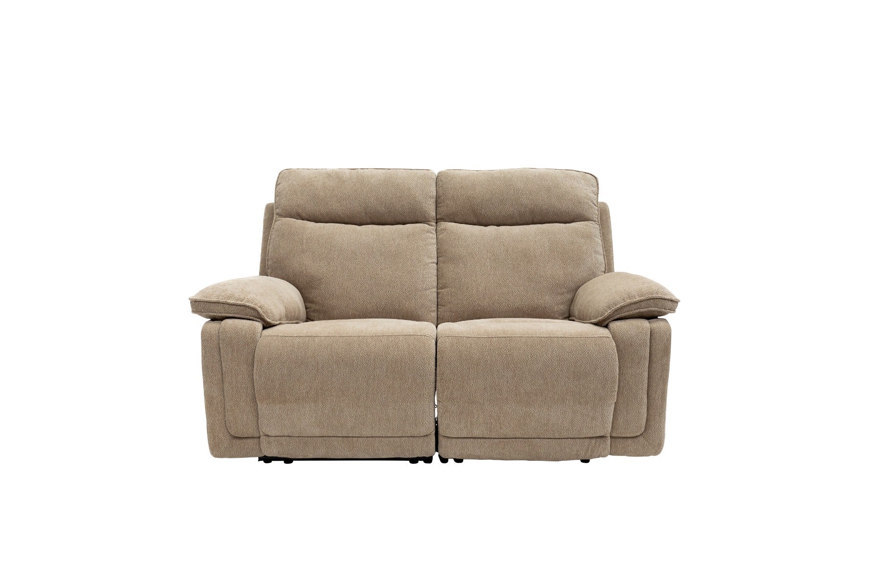 Cadenza Electric Recliner 2-Seater Sofa – Camel Fabric with USB Charging Ports - Image 4