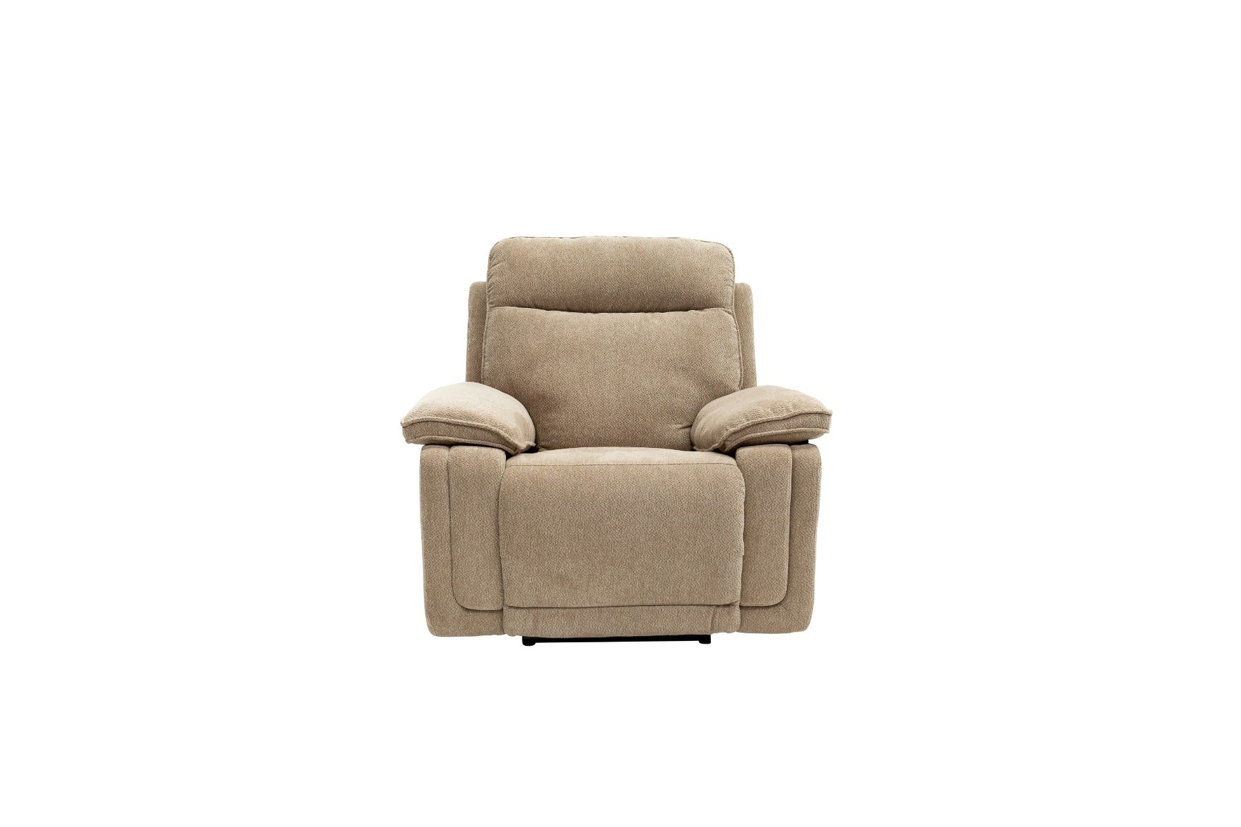 Cadenza Electric Recliner Armchair – Camel Fabric with USB Charging Ports