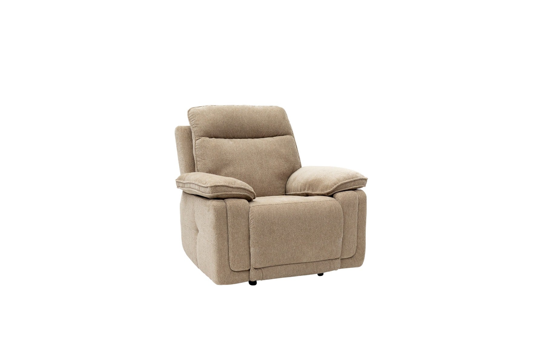 Cadenza Electric Recliner Armchair – Camel Fabric with USB Charging Ports - Image 3