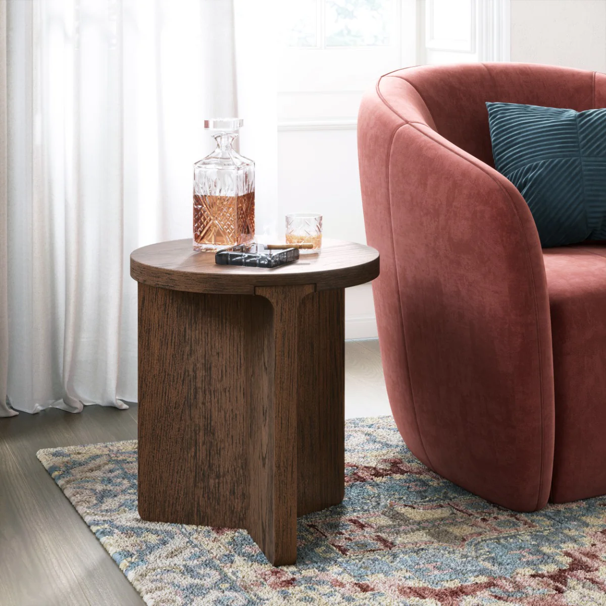 California ROUND SIDE TABLE