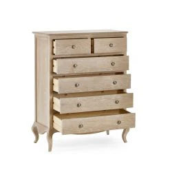 Camille 4+2 Drawer Chest – Limed Oak Finish with Spacious Storage (PRE-ORDER FOR AUGUST) - Image 4