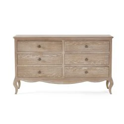 Camille 6 Drawer Wide Chest - Limed Oak - Image 3