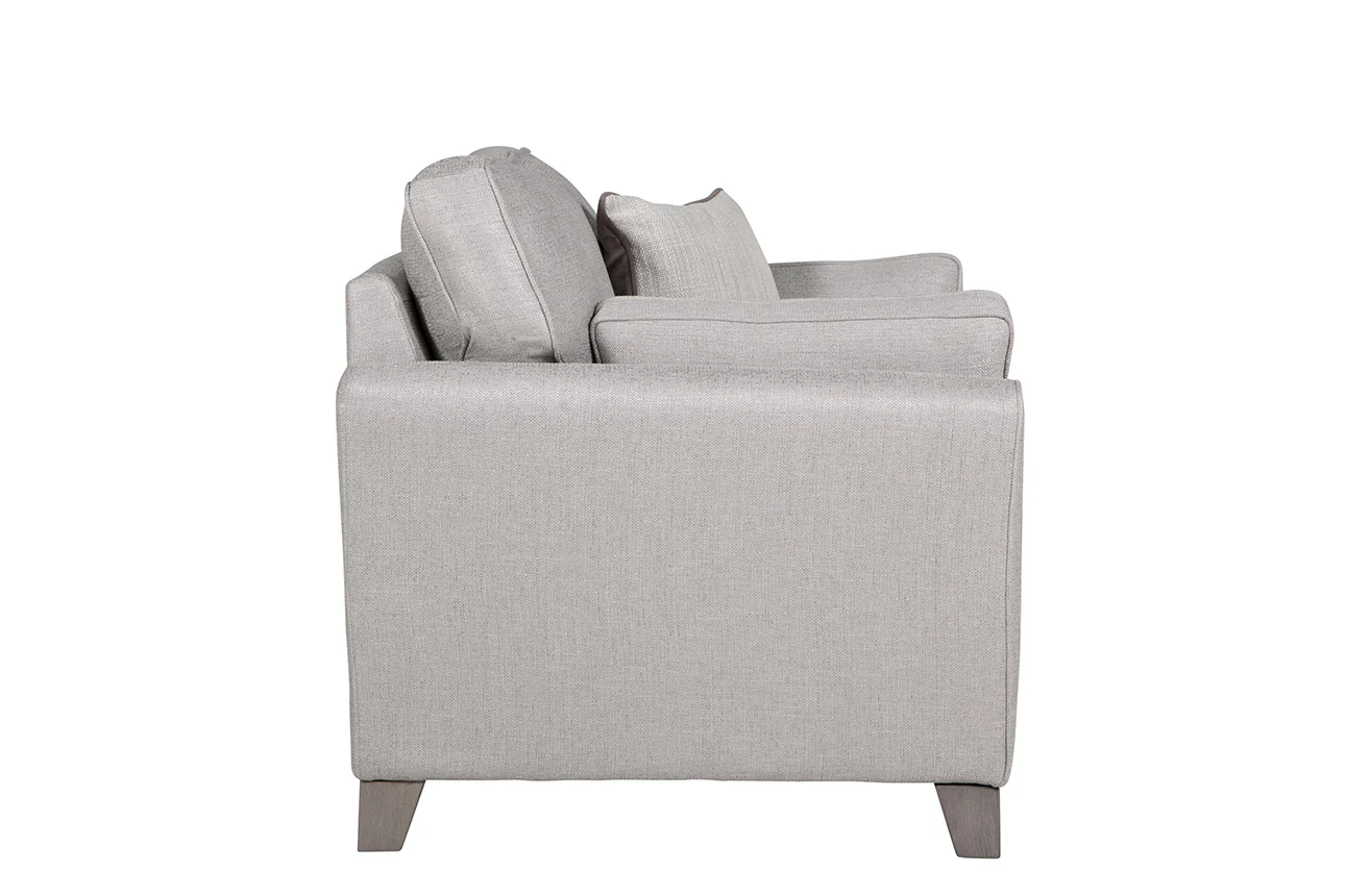 Cantrell 1 Seater Sofa – Light Grey Fabric with Pocket Spring Seat - Image 5