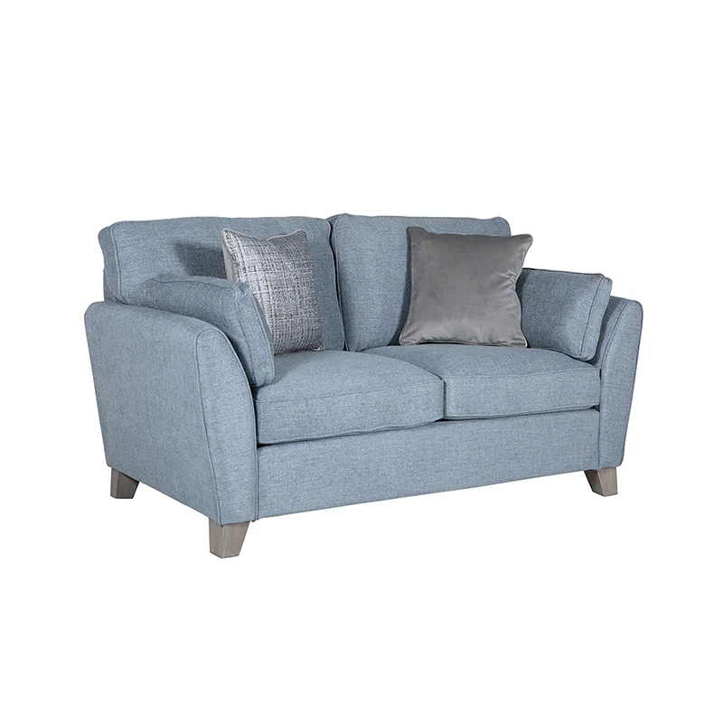 Cantrell 2 Seater Sofa – Blue Fabric with Pocket Springs - Image 4