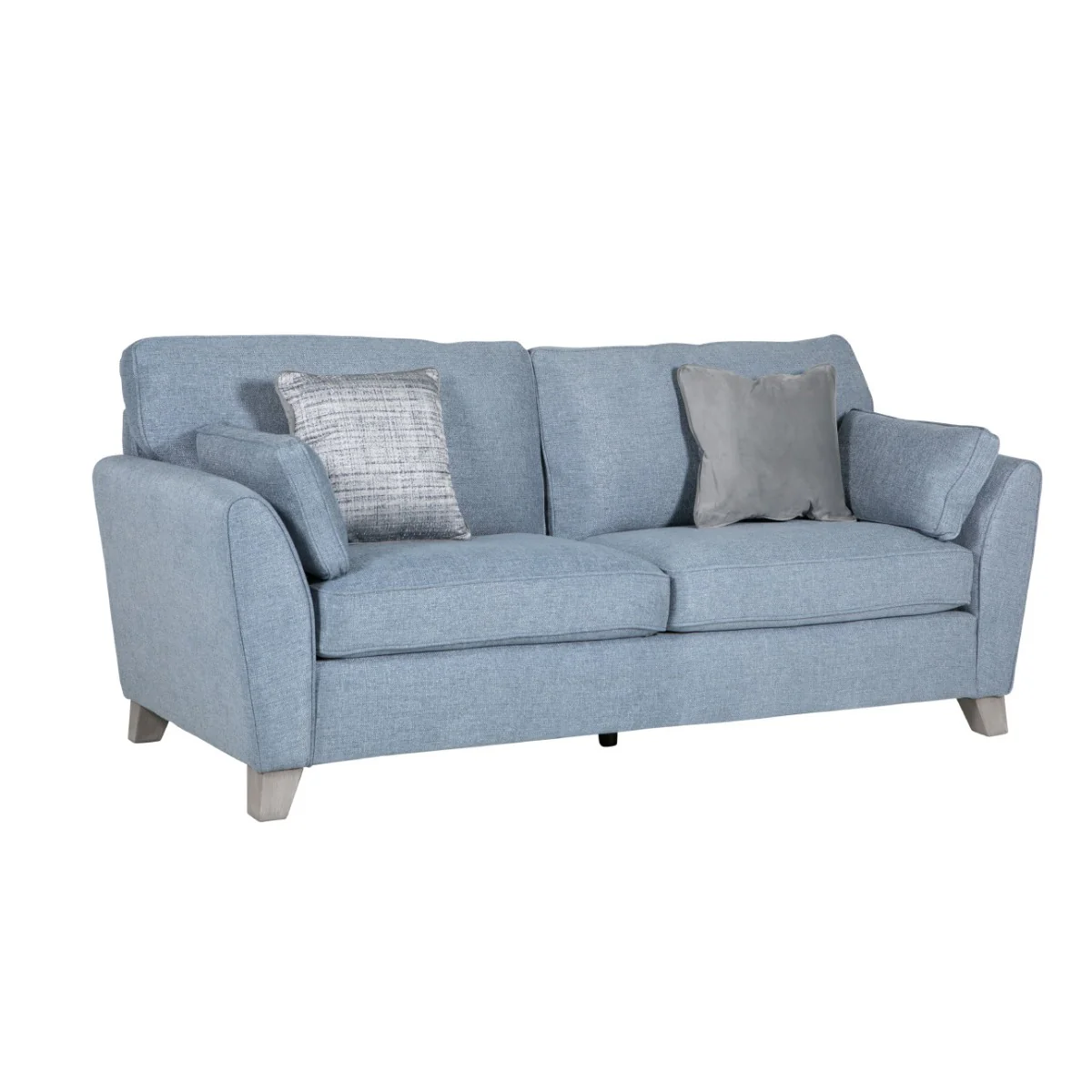 Cantrell 3 Seater Sofa – Blue Fabric with Pocket Springs - Image 3