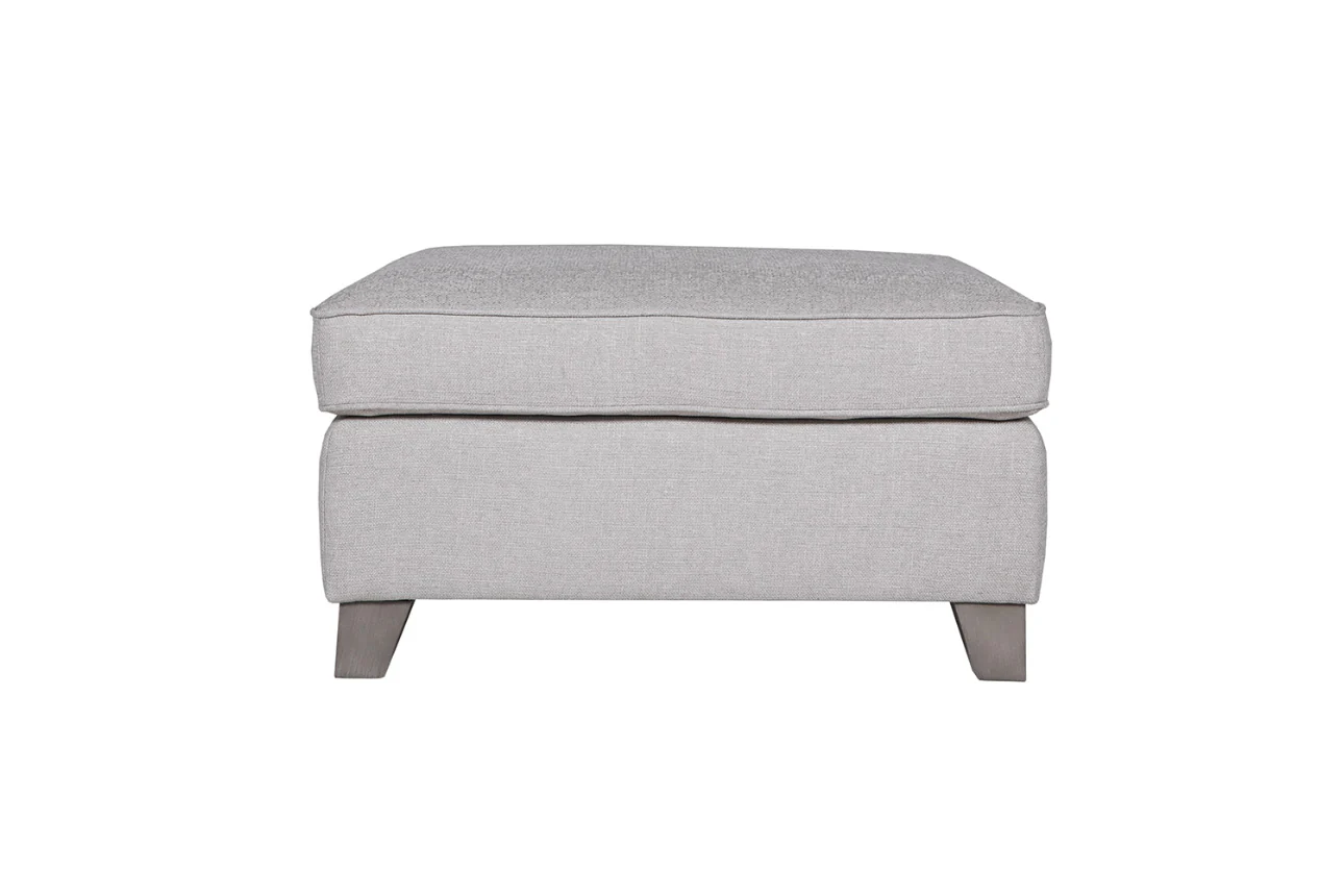 Cantrell Ottoman – Light Grey Fabric with Pocket Spring Seating 927mm - Image 3