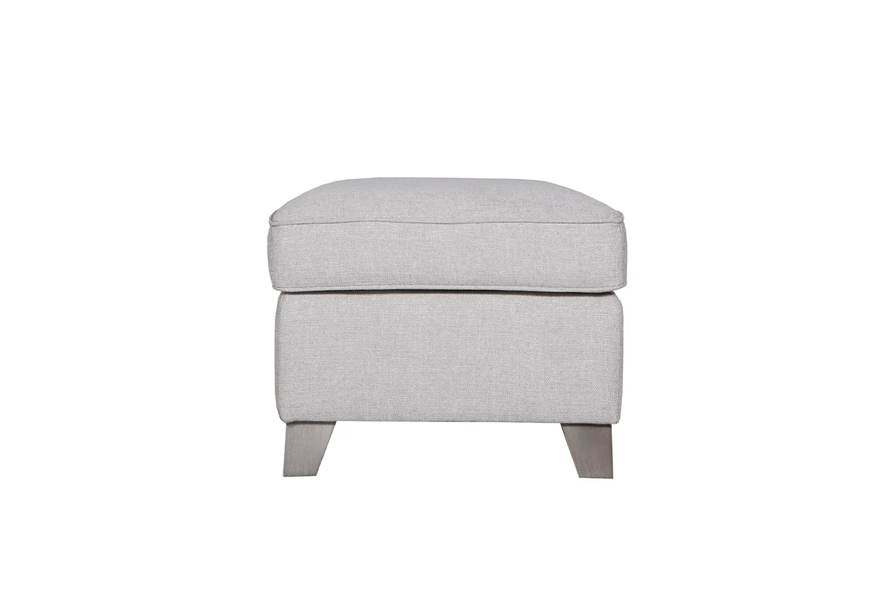 Cantrell Ottoman – Light Grey Fabric with Pocket Spring Seating 927mm - Image 4