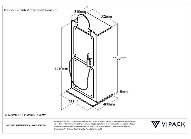 CARBEDS GAS PUMP WARDROBE RED - Image 2