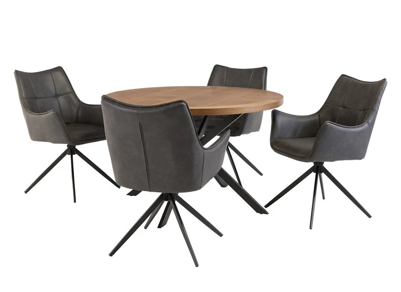 Carson Dining Table & Vito PU Chairs - Image 4