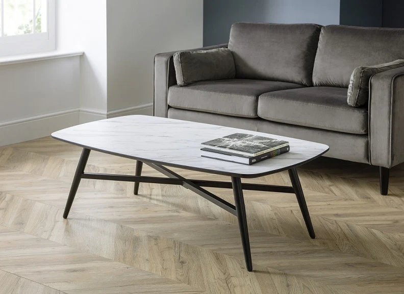 Elegant Caruso Marble Effect Coffee Table