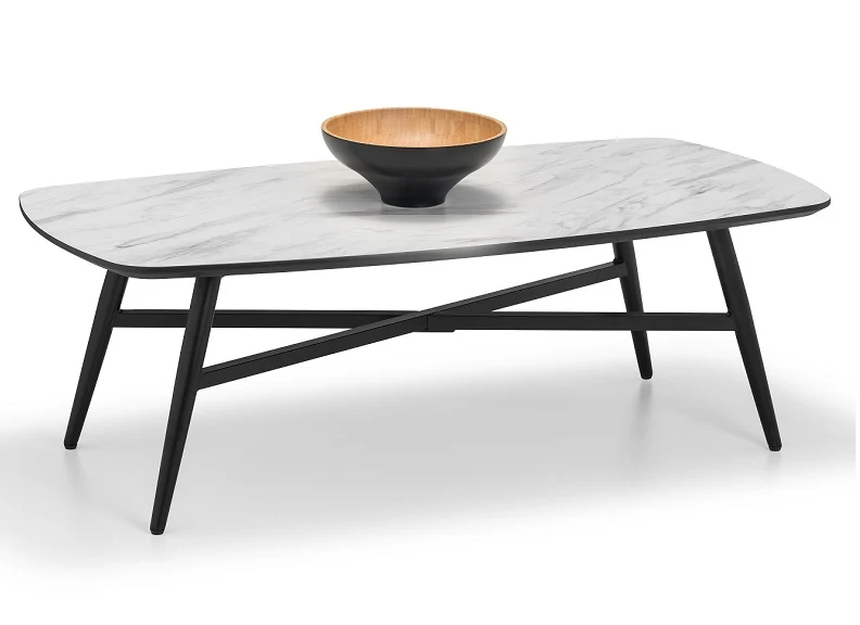 Elegant Caruso Marble Effect Coffee Table - Image 2