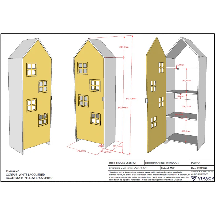 CASAMI BRUGES WARDROBE MORE YELLOW - Image 5
