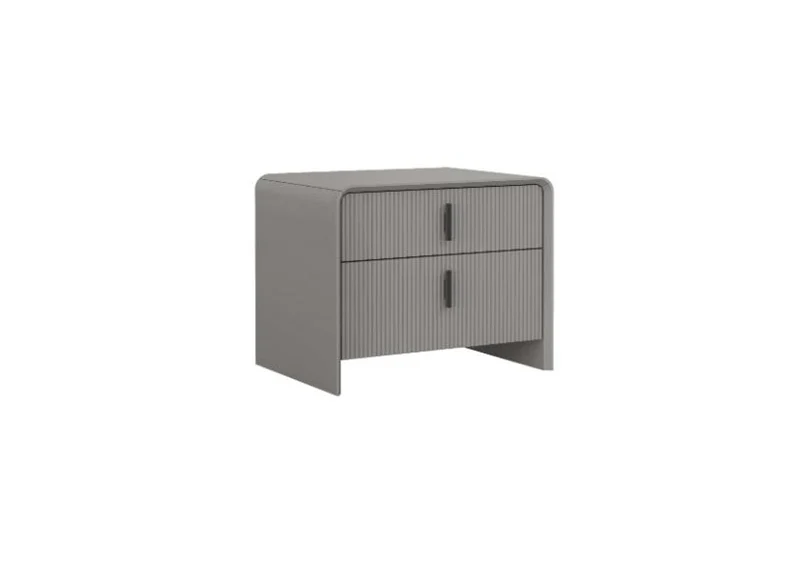 Cavelli Bedside Locker – Flannel Grey with 3 Drawers (PRE-ORDER FOR AUGUST) - Image 2