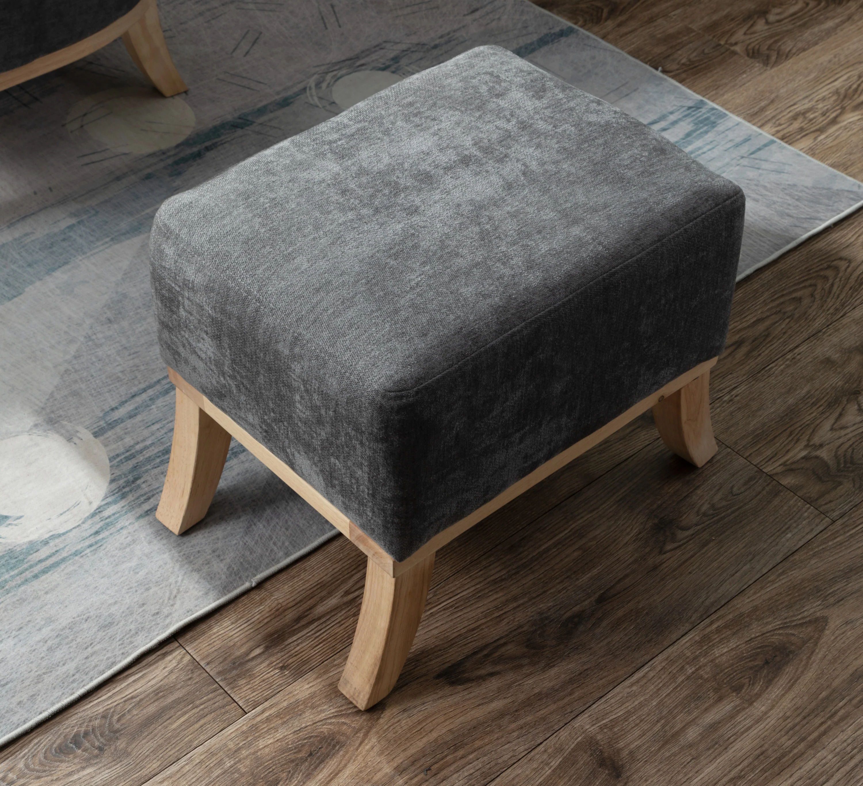 Chair + Footstool 1986 Dark Grey - Image 7