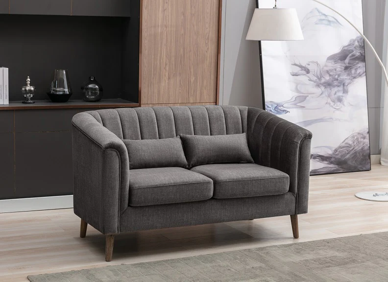 Charlotte Two Seat Sofa – Chesterfield Style in Moss Green Velvet - Image 7