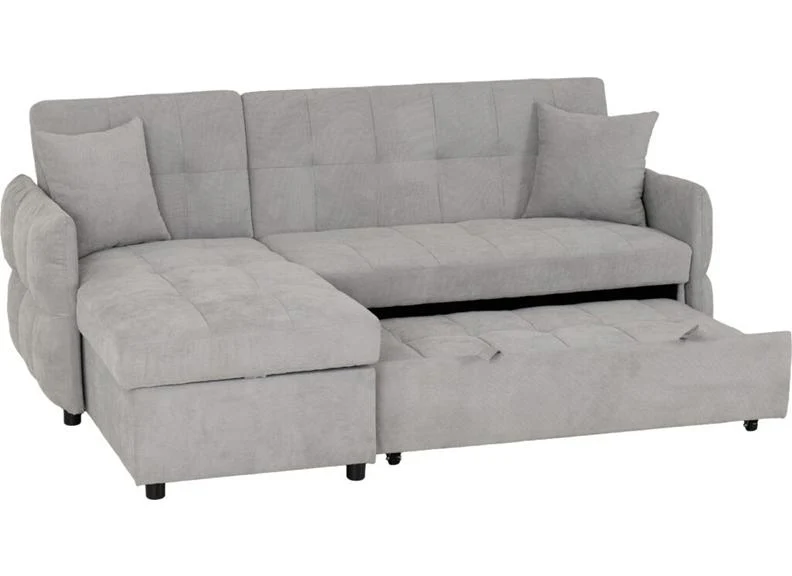 Chelsea Grey Corner Sofa Bed – Fabric with Storage and Scatter Cushions - Image 4