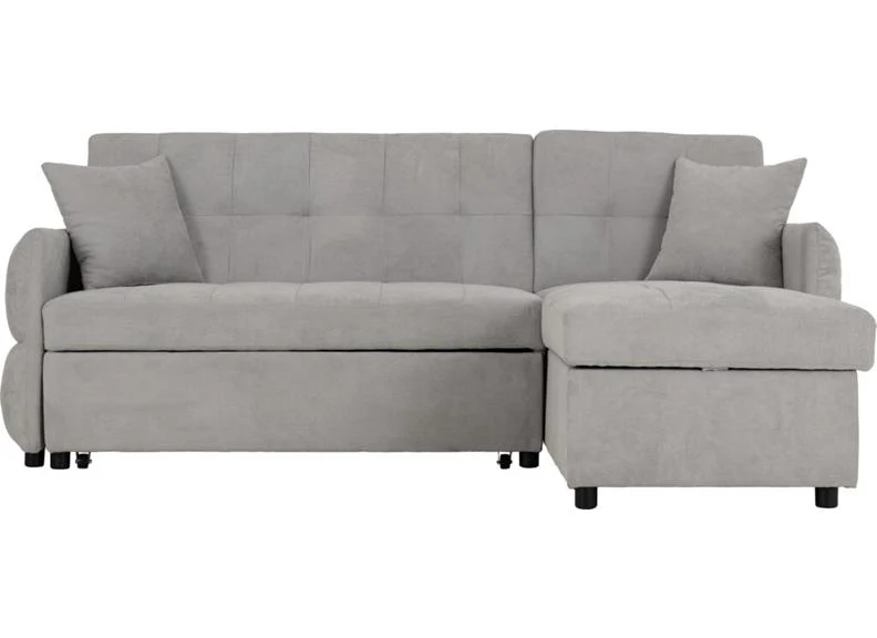 Chelsea Grey Corner Sofa Bed – Fabric with Storage and Scatter Cushions - Image 6